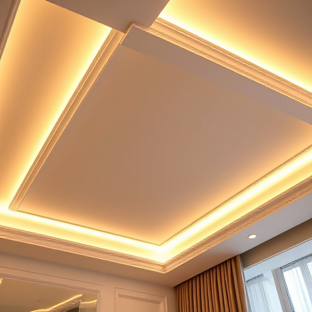 Gizli LED kanallı stropiyer tavan aydınlatması